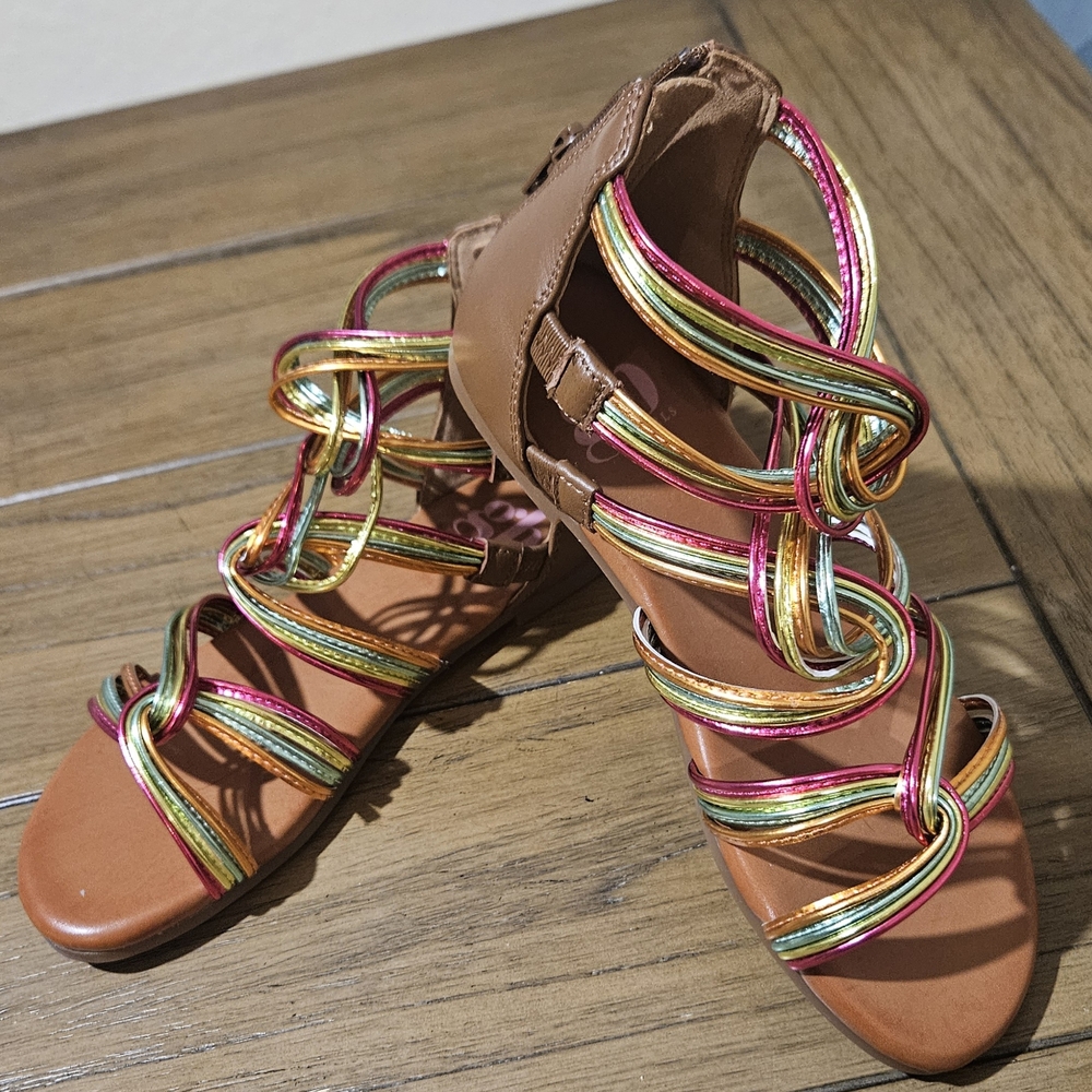 Gianni Bini Multicolor Strappy Kids Sandals New Size 2